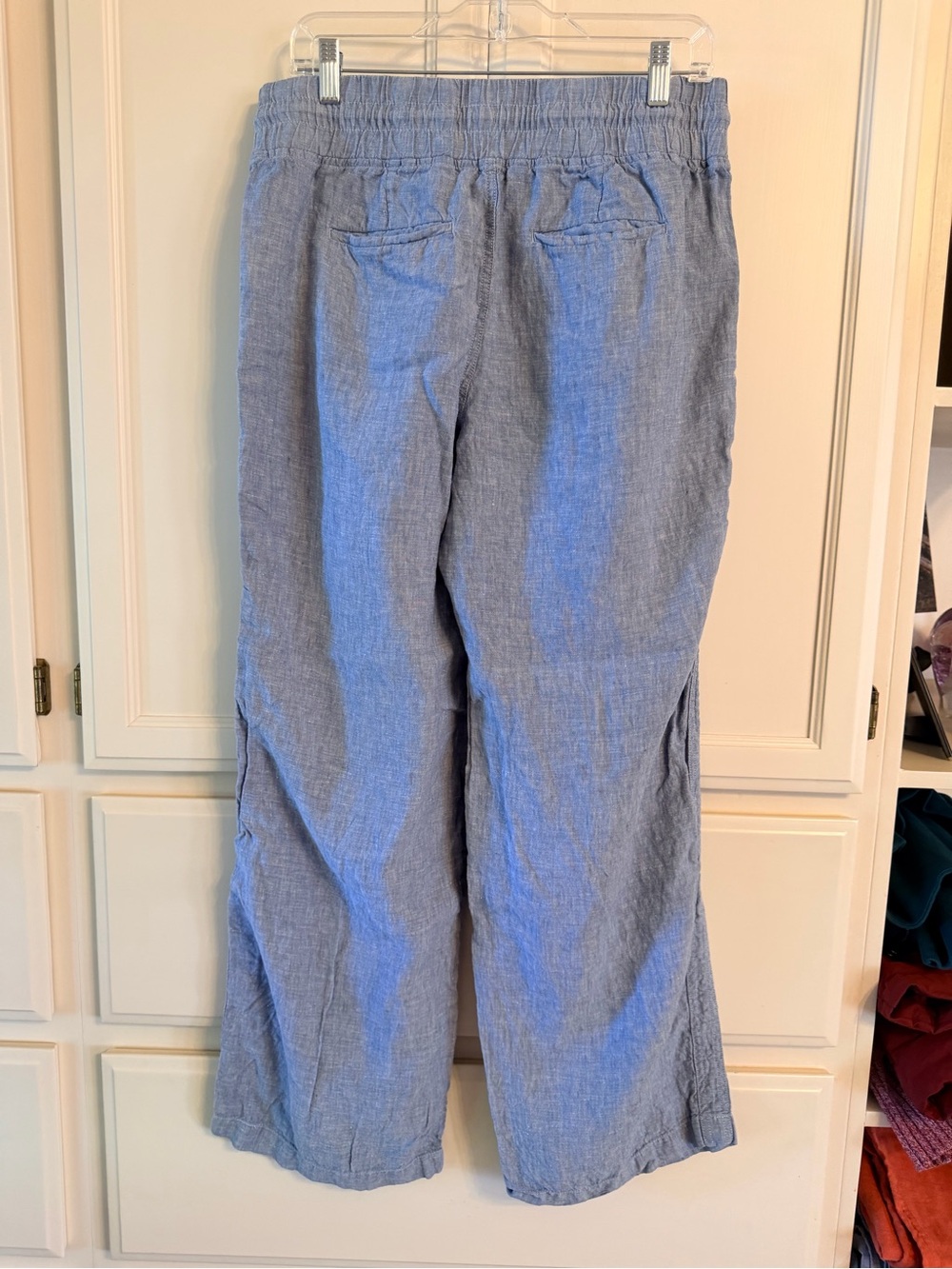 Athleta size 14 blue linen wide leg pants - Picture 2 of 3